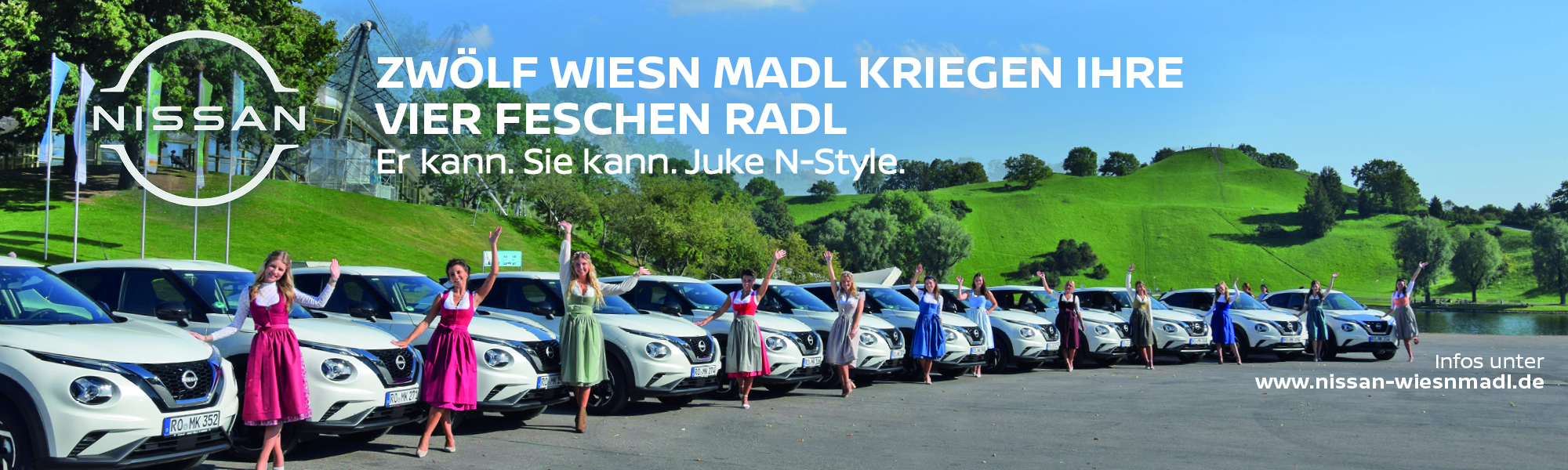 Die 12 Finalistinnen des Wiesn Madl 2023 erhalten Ihren Nissan Juke N-Style